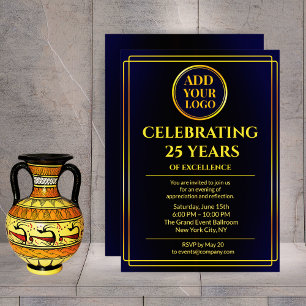 Corporate Jubileum Invite – Navy Blue Gradient Kaart