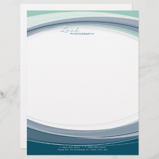 CORPORATE LETTERHEAD:: curved 4 Persoonlijk Briefhoofd (Voorkant / Achterkant)