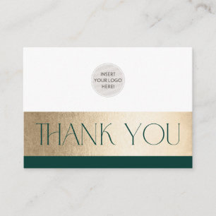 CORPORATE LOGO bedankt business groen goud Visitekaartje