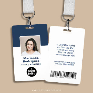 Corporate Logo Foto Barcode Aangepaste werknemer-I Badge