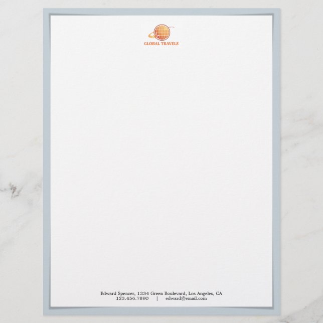 Corporate Logo Shadow Letterhead Briefhoofd Sjabloon (Voorkant)