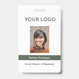 Corporate Olive Green medewerker Foto ID Badge