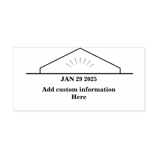 Corporate Professional Aangepaste Datumstempel Zelfinktende Stempel (Design)