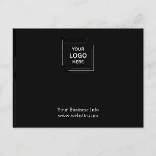 Corporate Professional Custom Black Business Logo Briefkaart