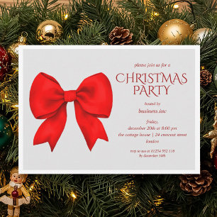 Corporate Red Bow kerstfeest Kaart