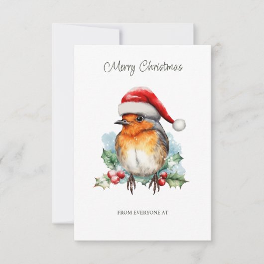 Corporate Robin in een kerst Pet Kaart (Voorkant)