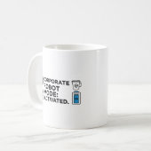 Corporate Robot Mode – Funny Office Mug Koffiemok (Voorkant links)