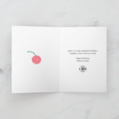 Corporate Schattigee Cherry Cake Slice Happy Birth Kaart (Binnen)