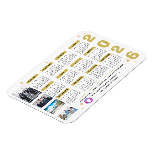 Corporate Stars Kalender Magnet met Bedrijf Logo Magneet