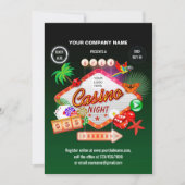 Corporate Summer Holidays Casino Invitation de nui (Devant)