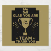 Corporate Team Bedankt Bier Etiket (Enkel label)