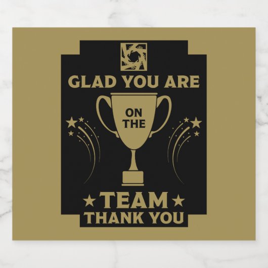 Corporate Team Bedankt Bier Etiket (Enkel label)