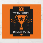 Corporate Team Bedankt Sparkling Wijnetiket (Enkel label)