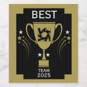 Corporate Team Bedankt Wijn Etiket (Enkel label)