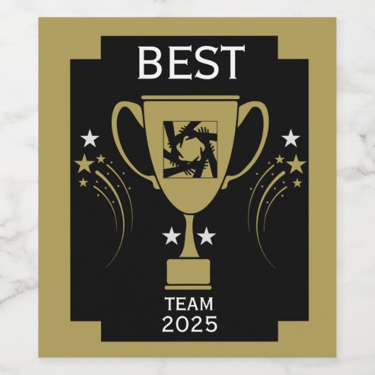 Corporate Team Bedankt Wijn Etiket (Enkel label)