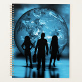 Corporate Team Silhouette Futuristic Business Planner (Voorkant)