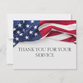 Corporate THANK YOU Veterans American Flag Cards Bedankkaart