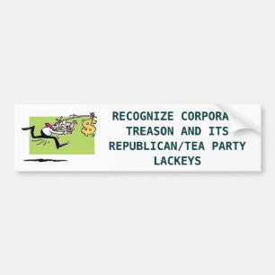 CORPORATE TREASON BUMPERSTICKER