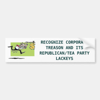 CORPORATE TREASON BUMPERSTICKER