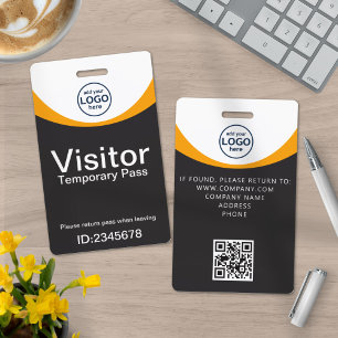 Corporate Visitor Pass ID QR Code met aangepaste Badge