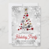 Corporate Xmas Tree Holiday Winter Wonder Silver Kaart (Voorkant)