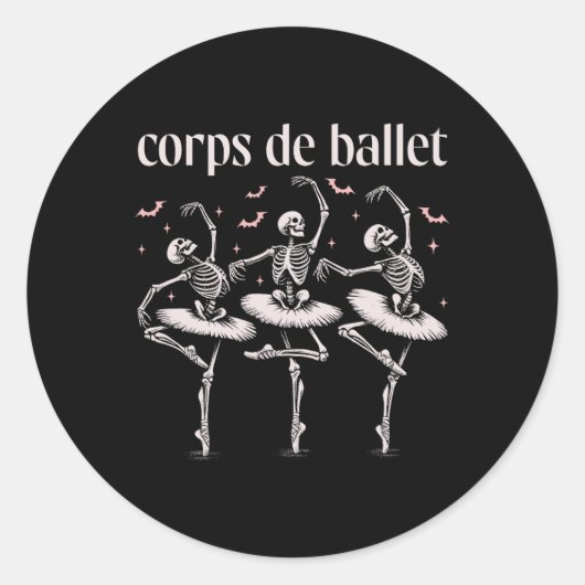 Corps de Ballet Ronde Sticker (Voorkant)