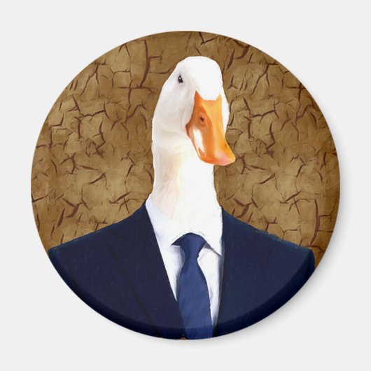 Corps humain en costume avec Goose Head Magnet (Devant)