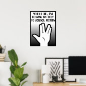 Corps Pour Affiche de Signe d'Impression de Fictio (Bureau à domicile)