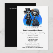 Corpse bruid bruidegom dag dood zwart blauw gotisc kaart (Voorkant / Achterkant)