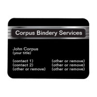Corpus Bindery Services Magnet Visitekaartje