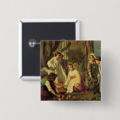 Corpus Christi, 1855 Vierkante Button 5,1 Cm (Voorkant /achterkant)