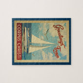 Corpus Christi Jigsaw Puzzle Sailboat Retro Texas (Horizontal)