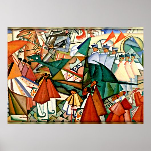 Corpus Christi Procession, Amadeo de Souza-Cardoso Poster (Voorkant)