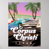 Corpus Christi Texas affiche de vacances (Devant)