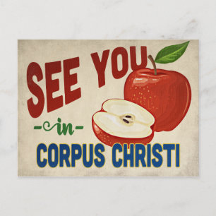 Corpus Christi Texas Apple - Vintage Travel Briefkaart