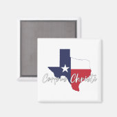 Corpus Christi, Texas Drapeau Carte Magnet (Recto/Verso)