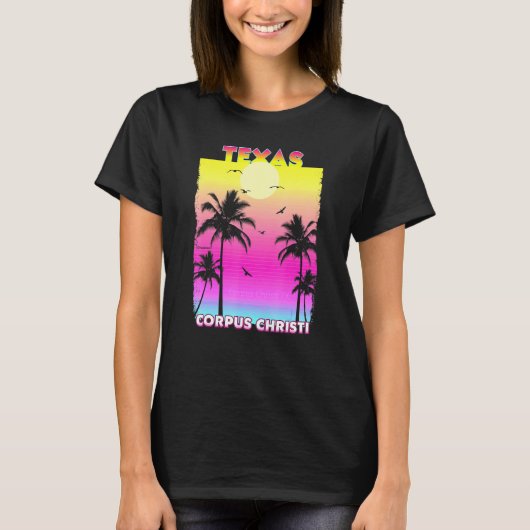 Corpus Christi Texas Tx Summer Sunset T-shirt (Voorkant)