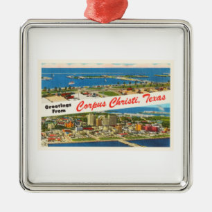 Corpus Christi Texas TX Vintage Travel Souvenir Metalen Ornament