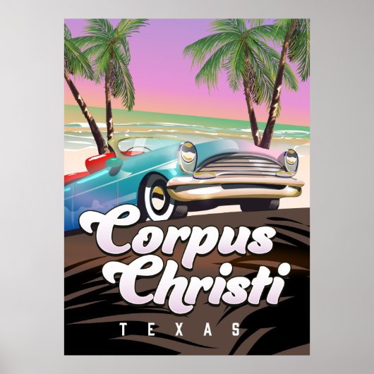 Corpus Christi Texas vakantie poster (Voorkant)