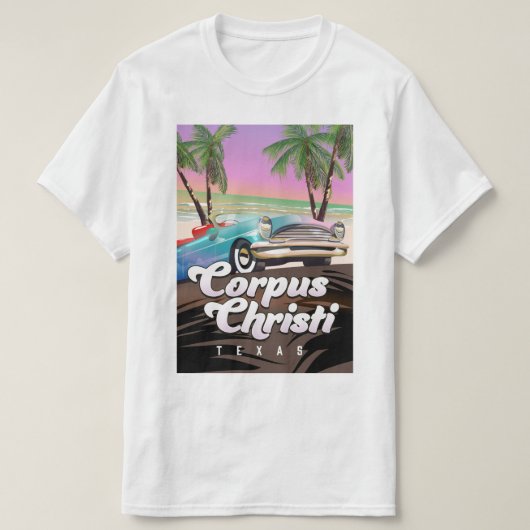 Corpus Christi Texas vakantie poster T-shirt (Design voorkant)