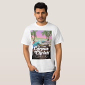 Corpus Christi Texas vakantie poster T-shirt (Voorkant volledig)