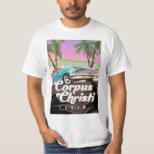 Corpus Christi Texas vakantie poster T-shirt (Voorkant)