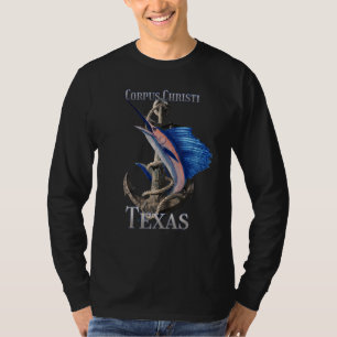 Corpus Christi Texas Zwaardvis Marlin Ocean Fishin T-shirt