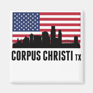 Corpus Christi TX Amerikaanse vlag Magneet