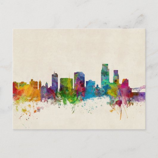 Corpus Christie Texas Skyline Briefkaart (Voorkant)