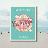 Corralejo Espagne vacances retro Carte postale