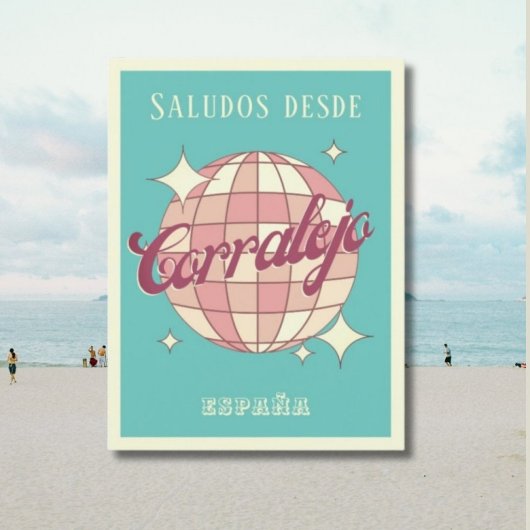 Corralejo Espagne vacances retro Carte postale