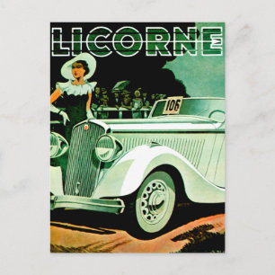 Corre La Licorne ~ Automobile Ad Briefkaart