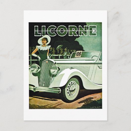 Corre-La Licorne - reclame Briefkaart (Voorkant)