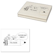 Correct en retour leraar rubber stempel (Gestempeld)